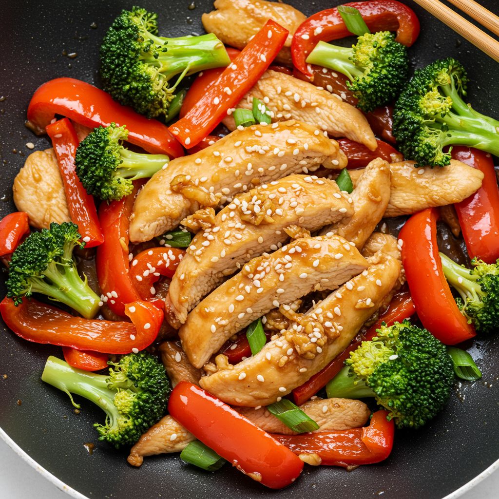 3. Pollo salteado con miel y soja en 15 minutos