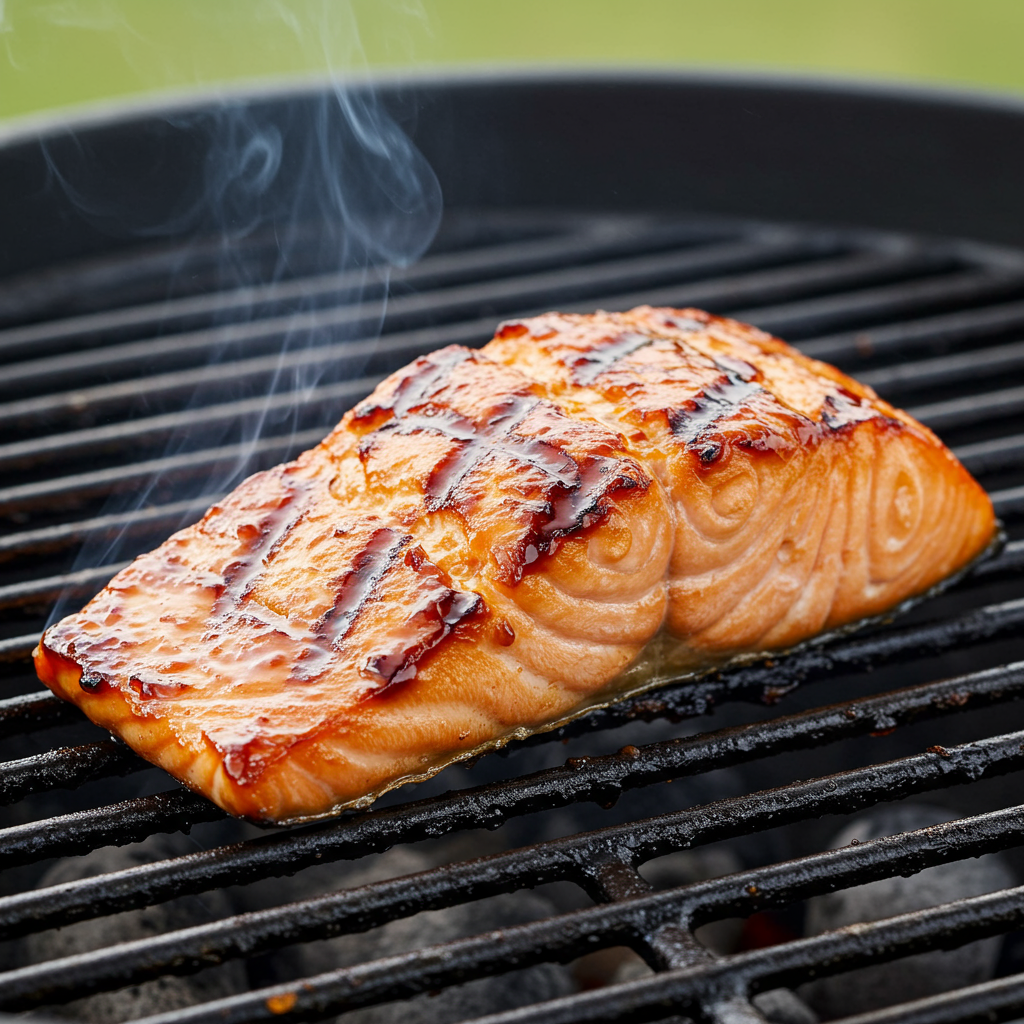 3. Salmón a la parrilla con barbacoa coreana