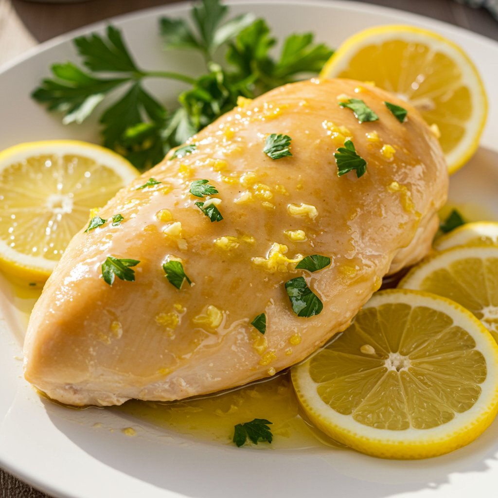 3. Pechuga de pollo al horno con mantequilla de limón