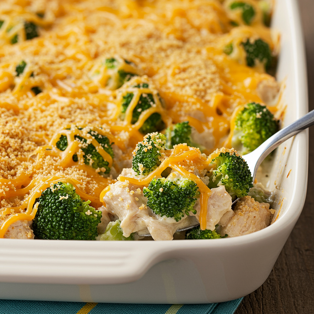 6. Cazuela de pollo con brócoli y queso cheddar