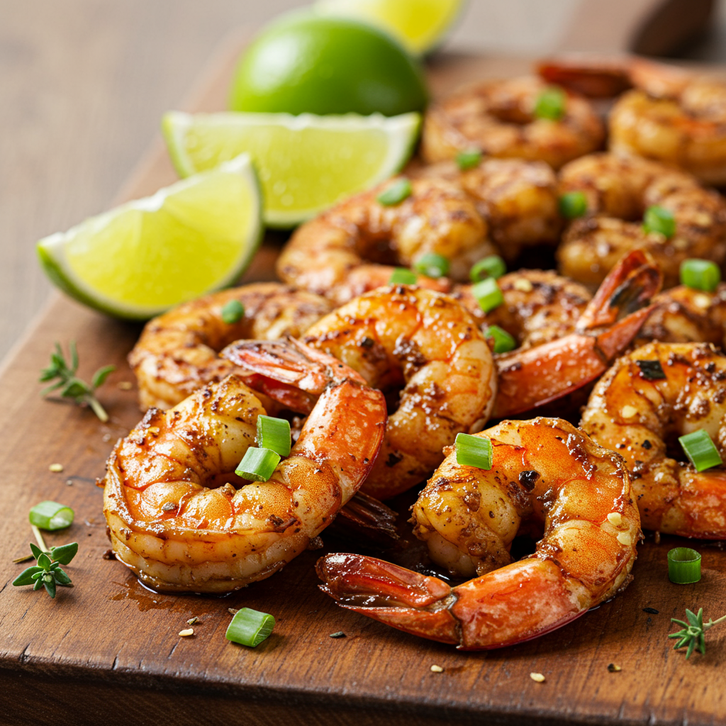 6. Camarones Jerk caseros con adobo fresco