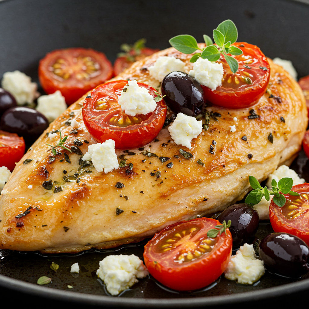 6. Pechuga de pollo al horno mediterránea