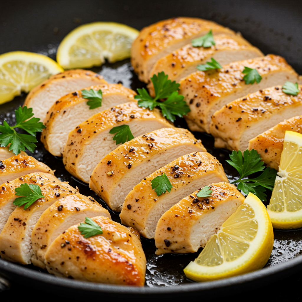 8. Pollo al limón y pimienta en sartén en 20 minutos