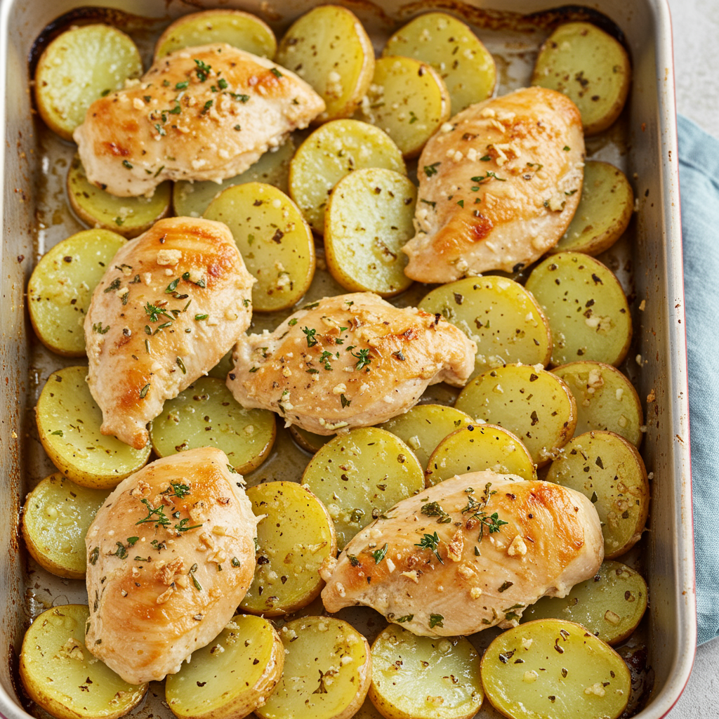 9. Pollo al horno con parmesano y ajo