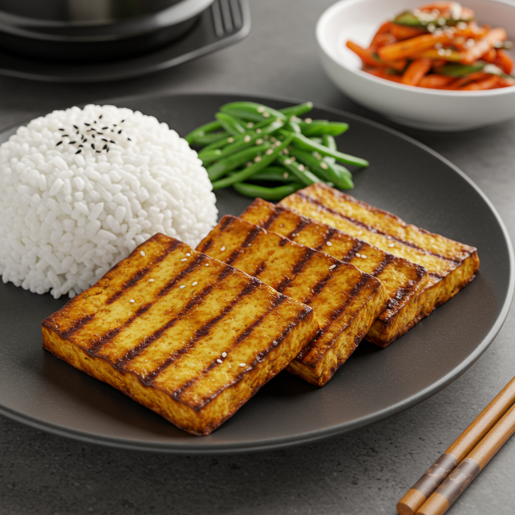 10. Filetes de tofu a la barbacoa coreana