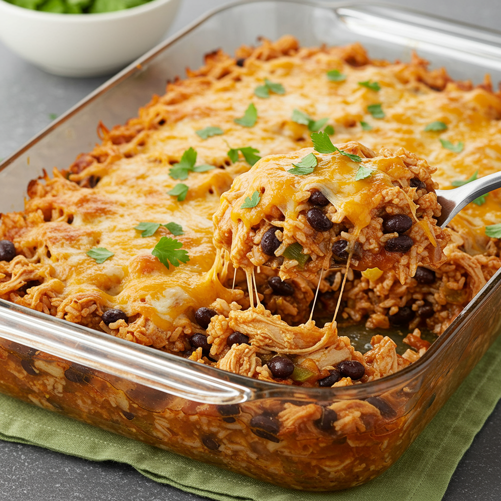 10. Cazuela mexicana de pollo y arroz