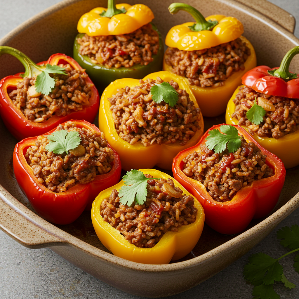 15. Pimientos rellenos de barbacoa coreana