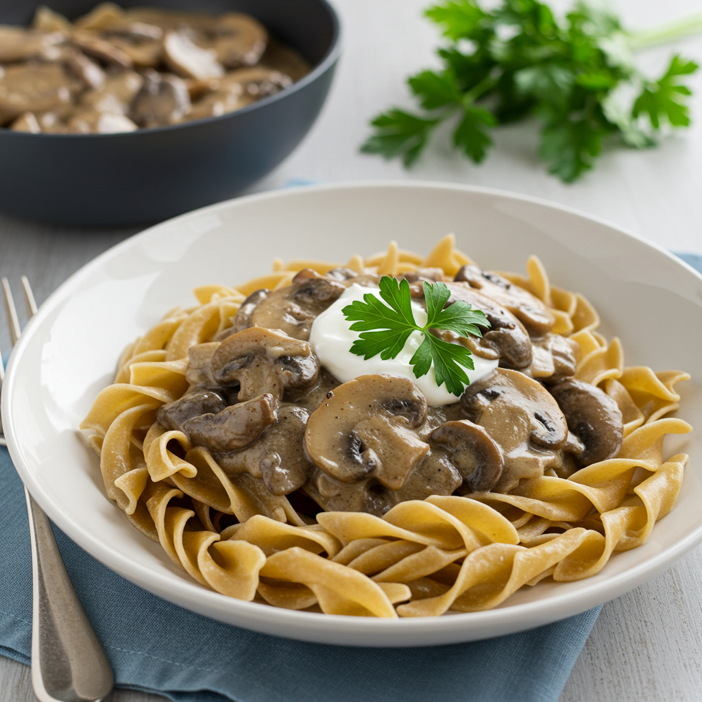 15. Stroganoff de champiñones