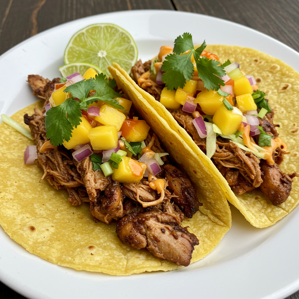 19. Tacos de pollo jerk