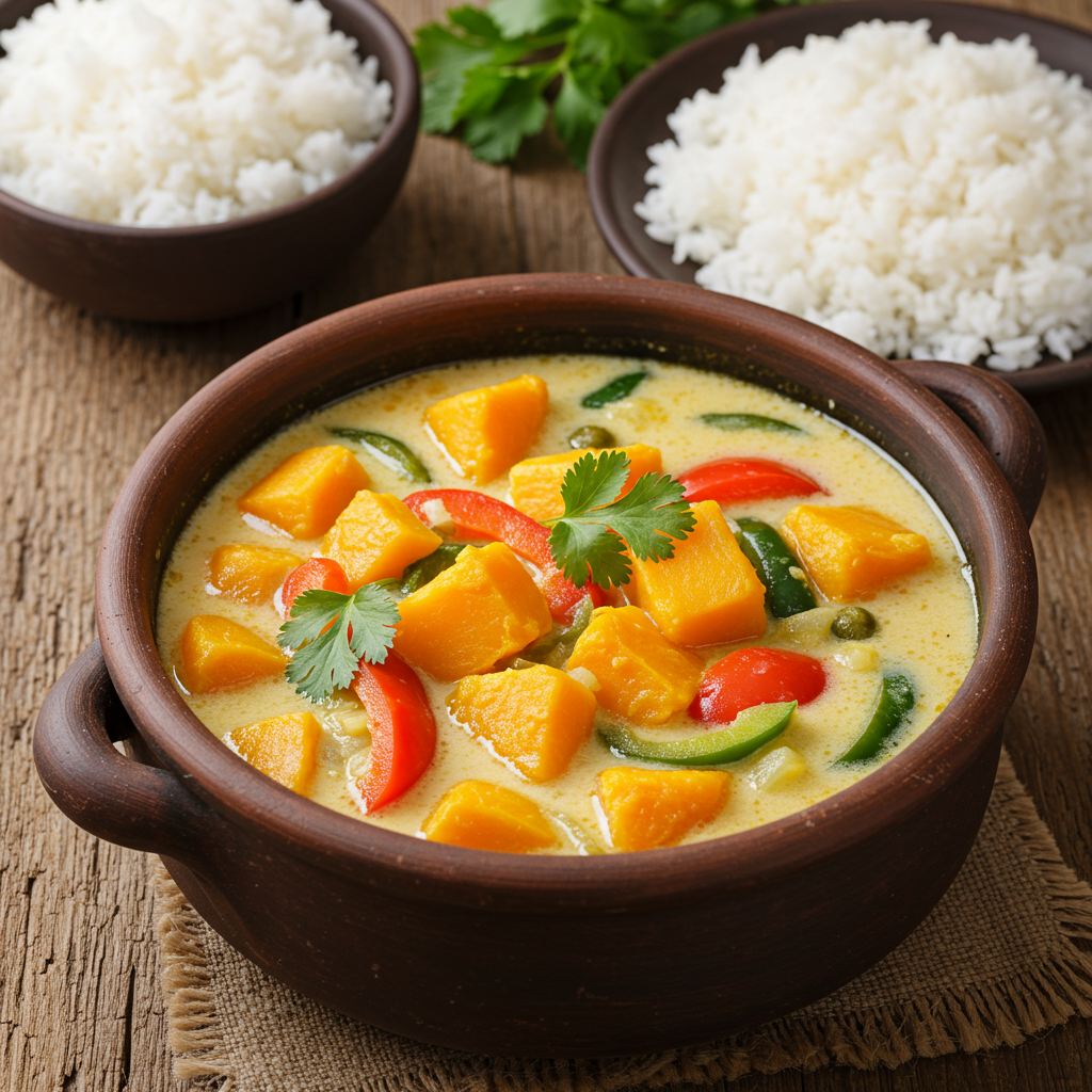 2. Moqueca Vegetariana Brasileña (Guiso de Coco)