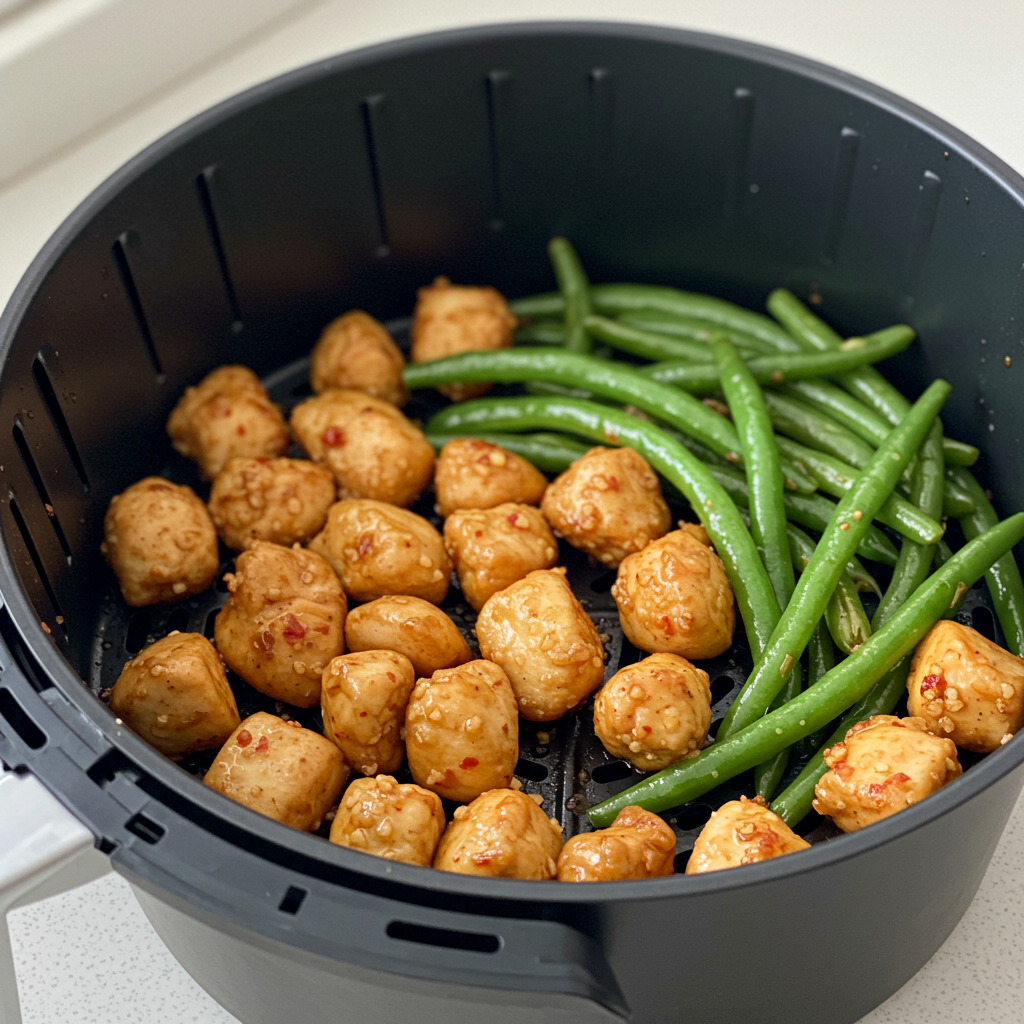 2. Pollo y verduras en freidora de aire de 10 minutos