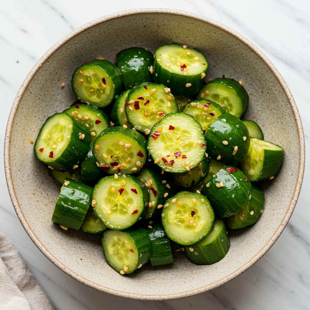 2. Ensalada de pepino asiático machacado