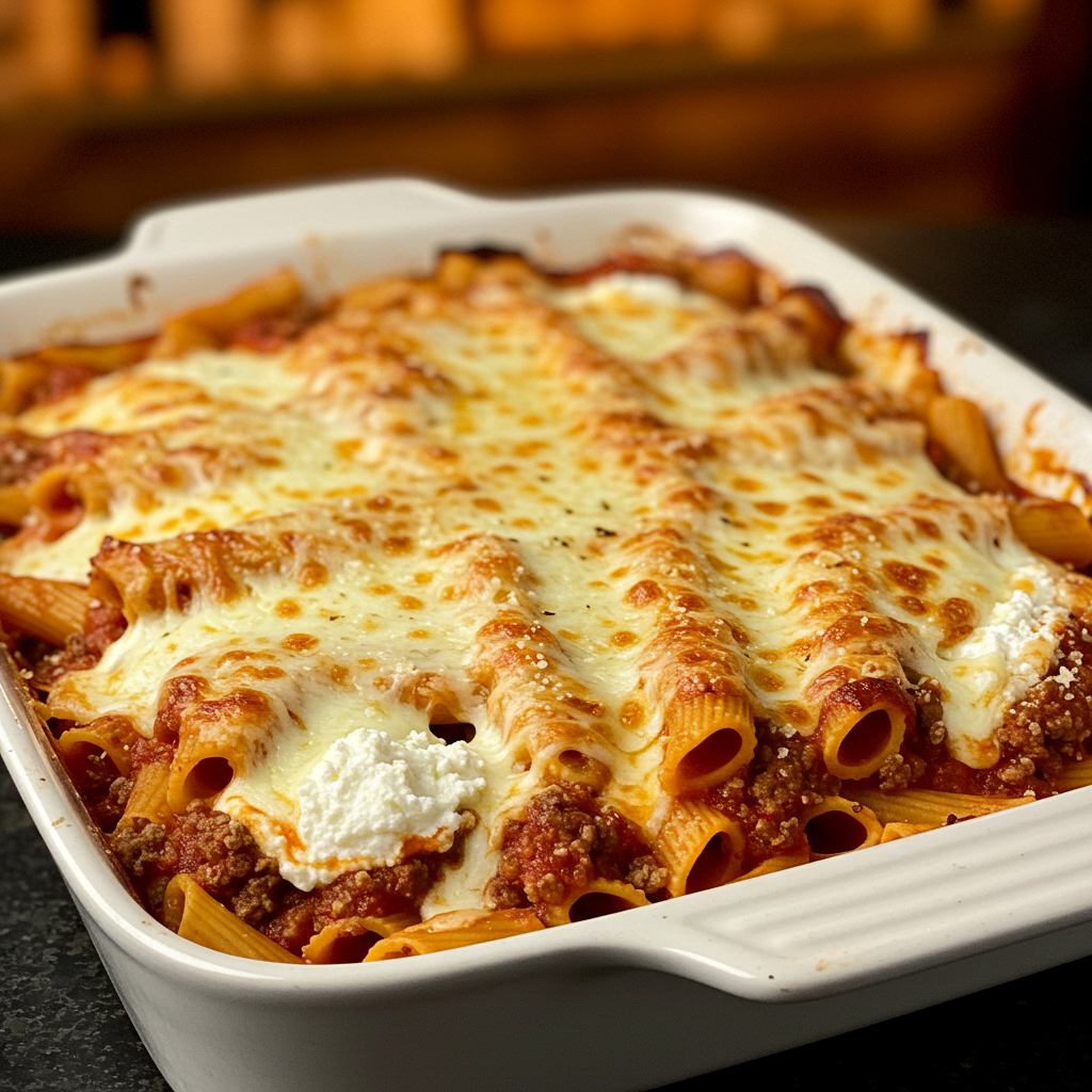 1. Ziti clásico al horno (para 12 personas o más)