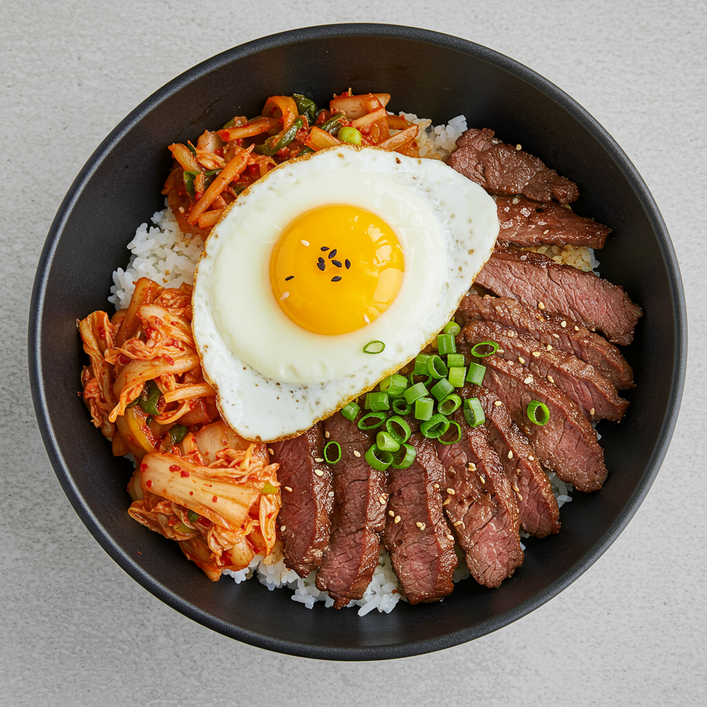 25. Tazones de arroz y carne de res a la barbacoa coreana