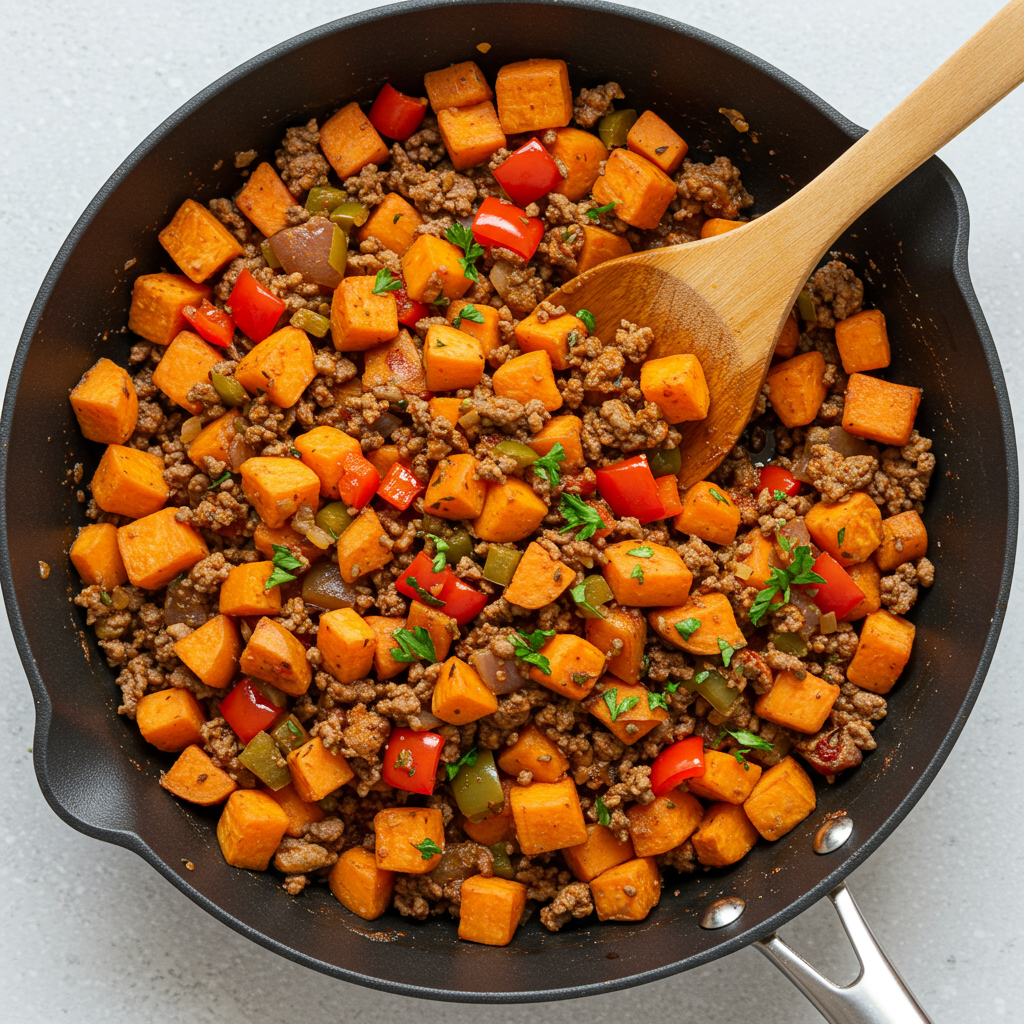 3. Sartén de carne y batata