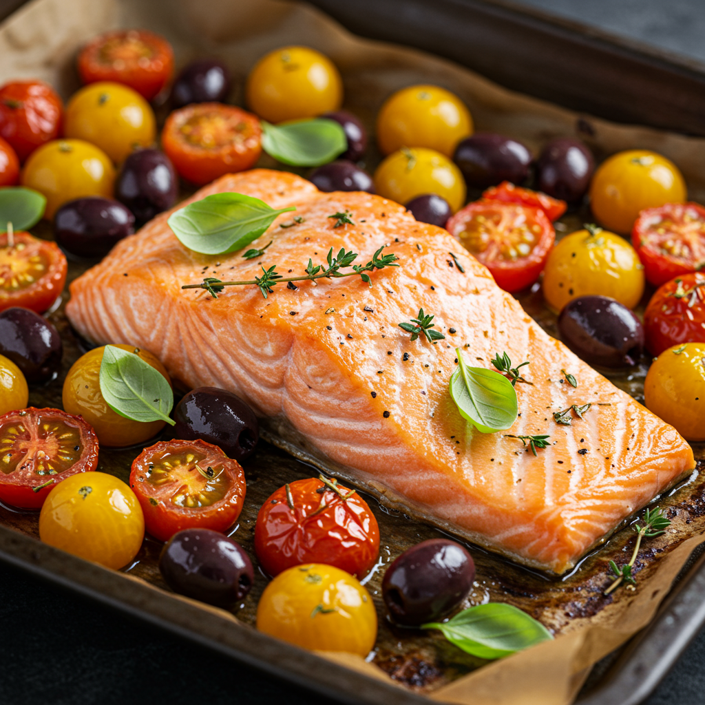 3. Salmón con costra de hierbas mediterráneas