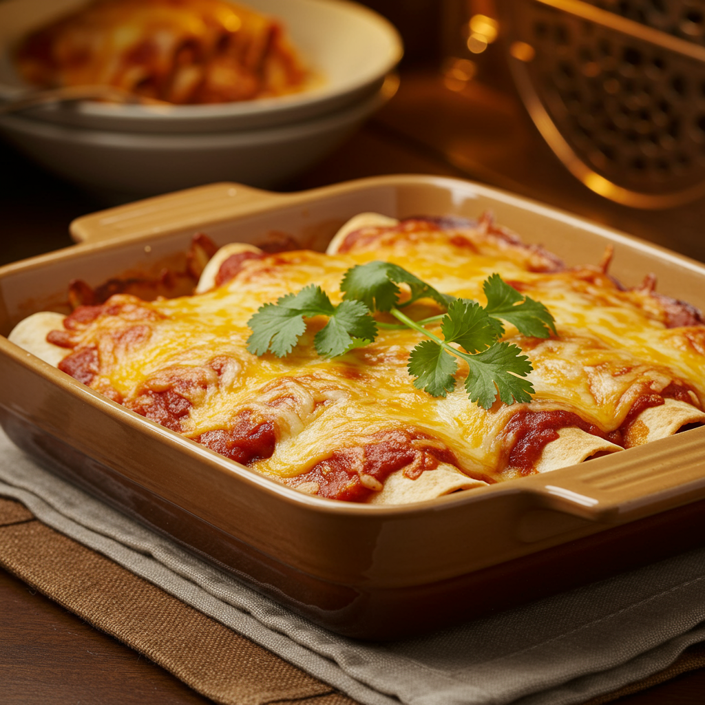 1. Enchiladas clásicas de pollo Tex-Mex