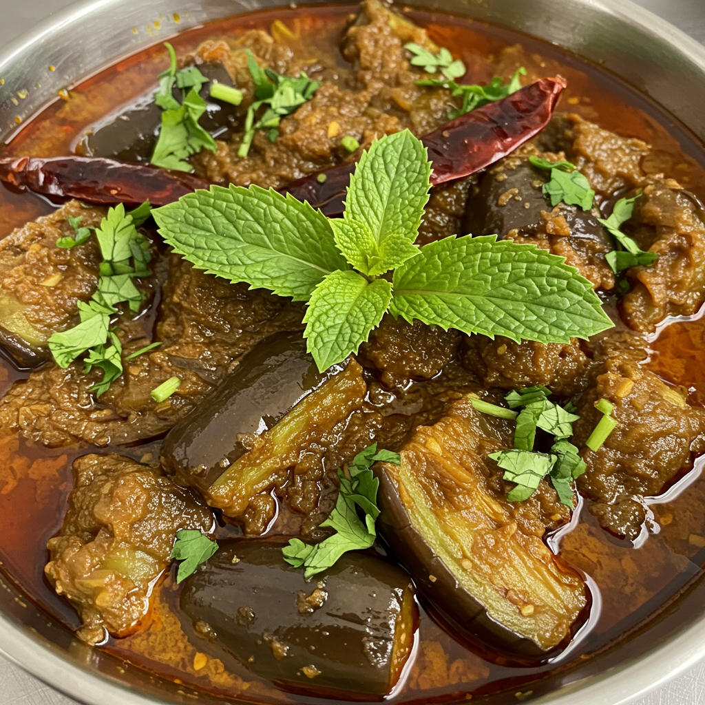 4. Khatte Baingan (berenjena agria de Cachemira)