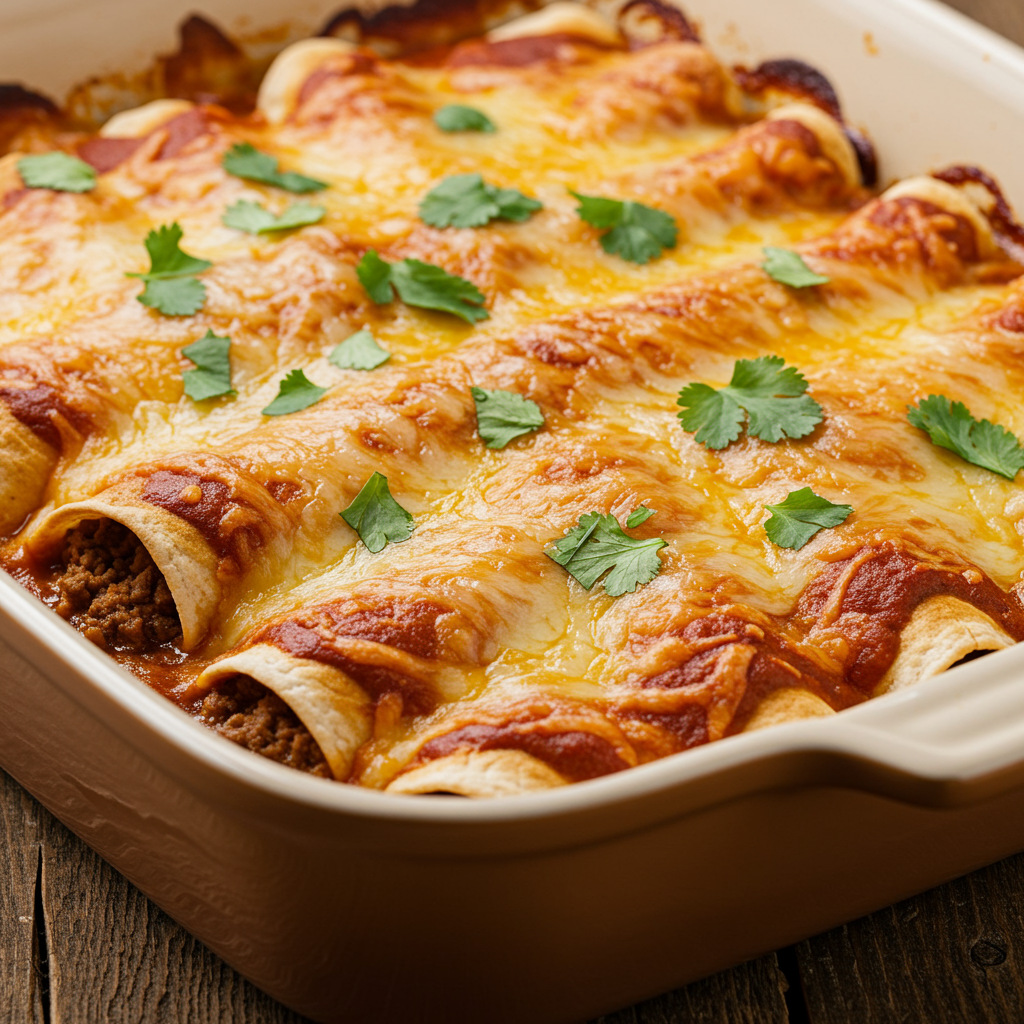 1. Enchiladas clásicas de carne molida
