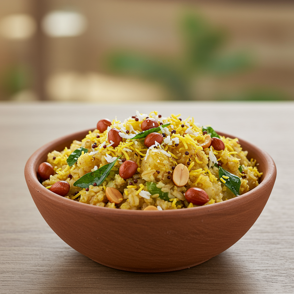 5. Cena de avena con coco (solución rápida del sur de la India)