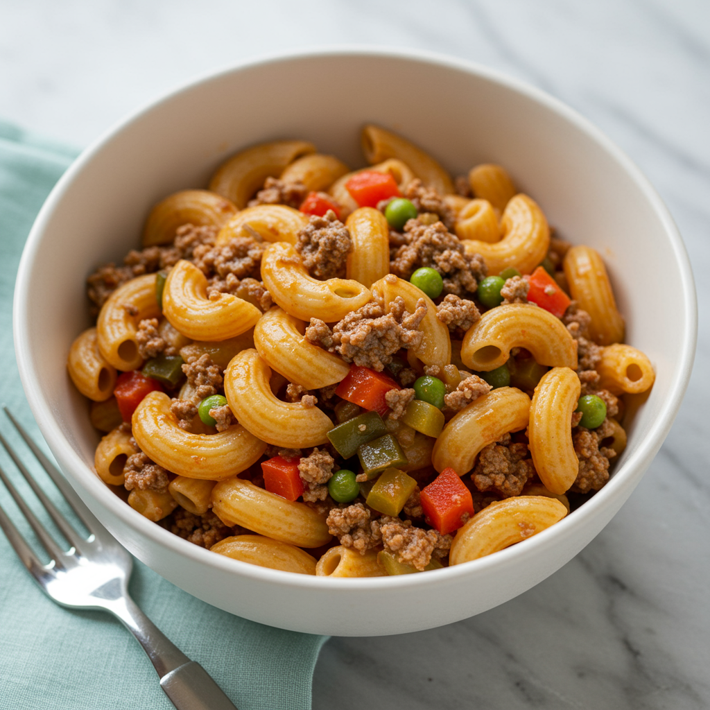 6. Pasta fácil con carne molida para niños