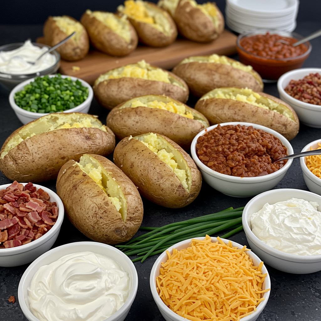 7. Barra de papa al horno (para 15 personas o más)