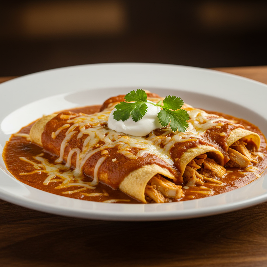 7. Enchiladas de pollo estilo restaurante