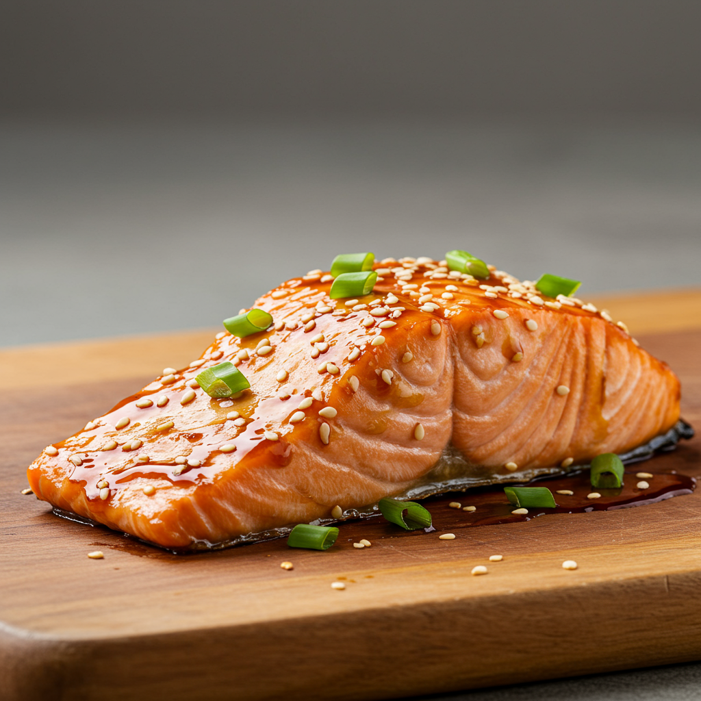 7. Salmón al horno teriyaki