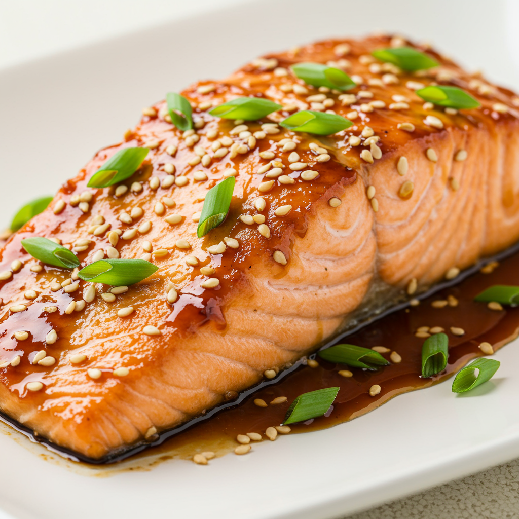 7. Salmón al horno teriyaki