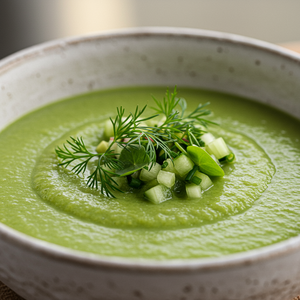 8. Gazpacho verde frío