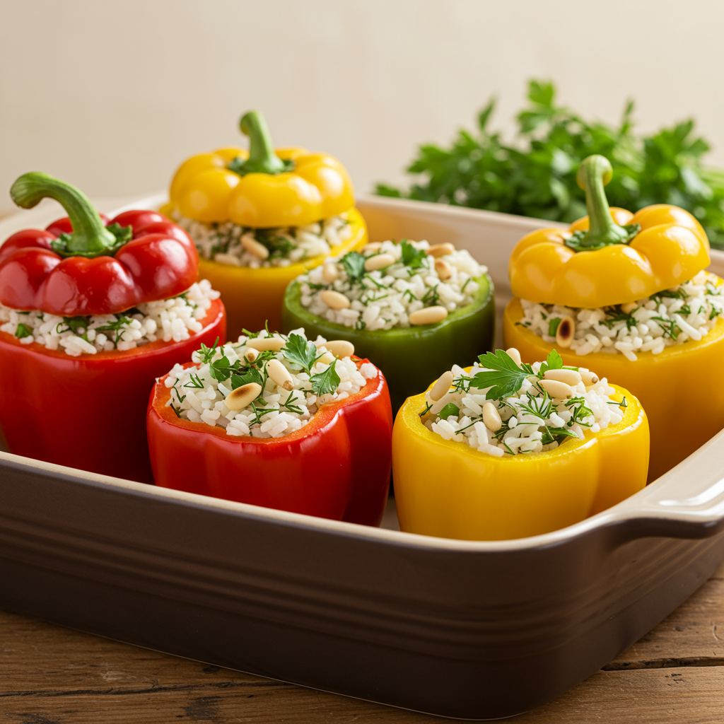 8. Pimientos rellenos turcos (Dolma)