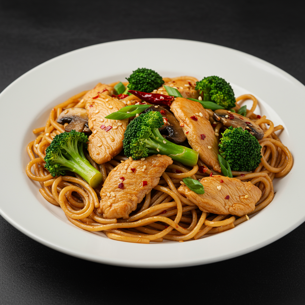 10. Fideos de pollo Szechuan (¡picantes y atrevidos!)