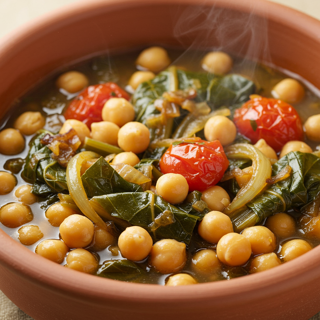 3. Garbanzos Guisados con Acelgas