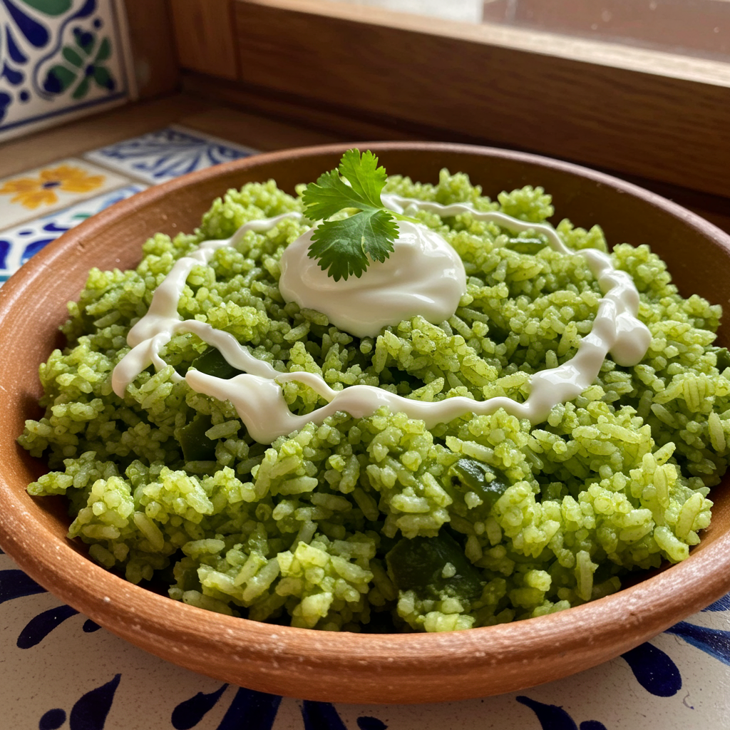 6. Arroz Verde (Estilo Mexicano)
