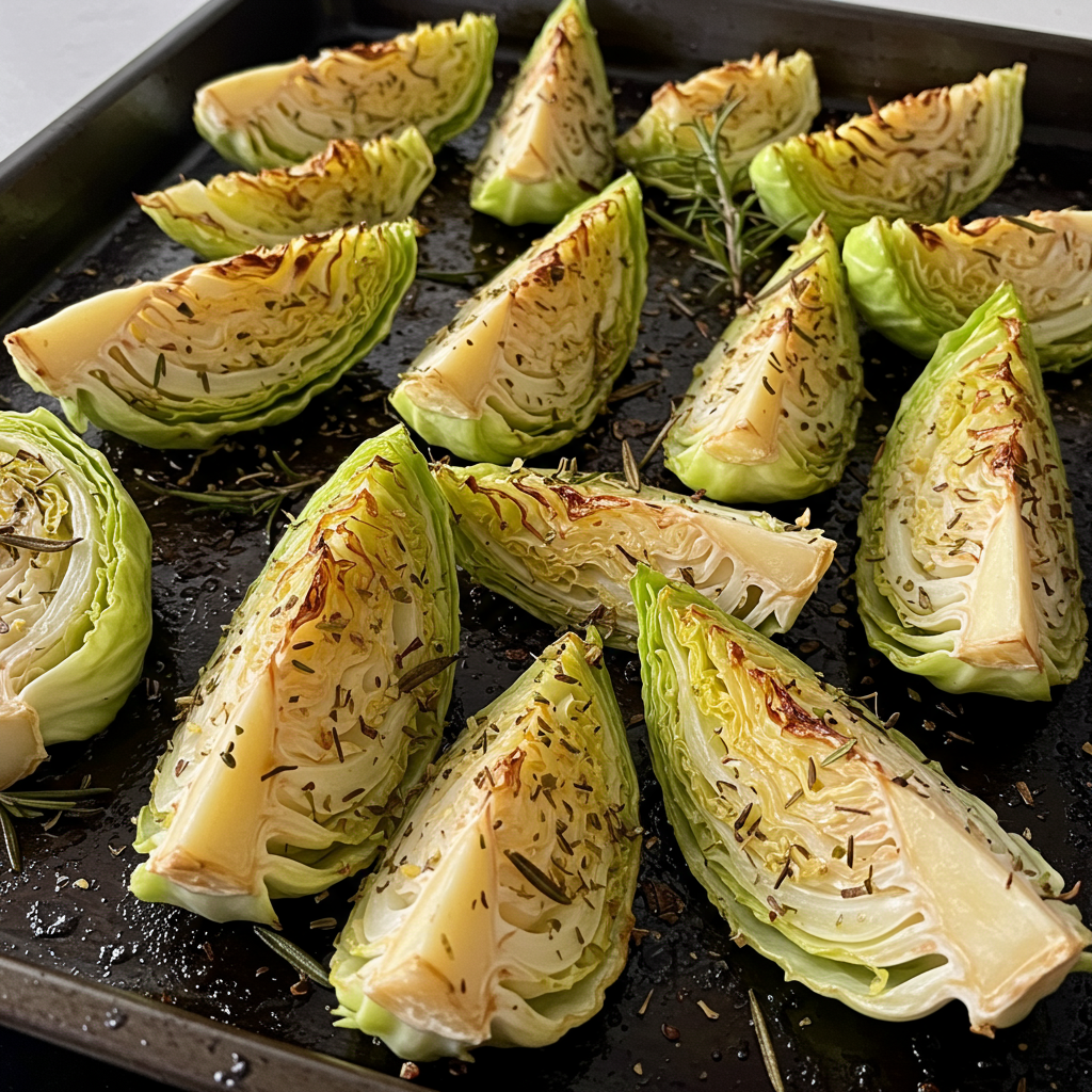 6. Gajos de Repollo Asados con Hierbas