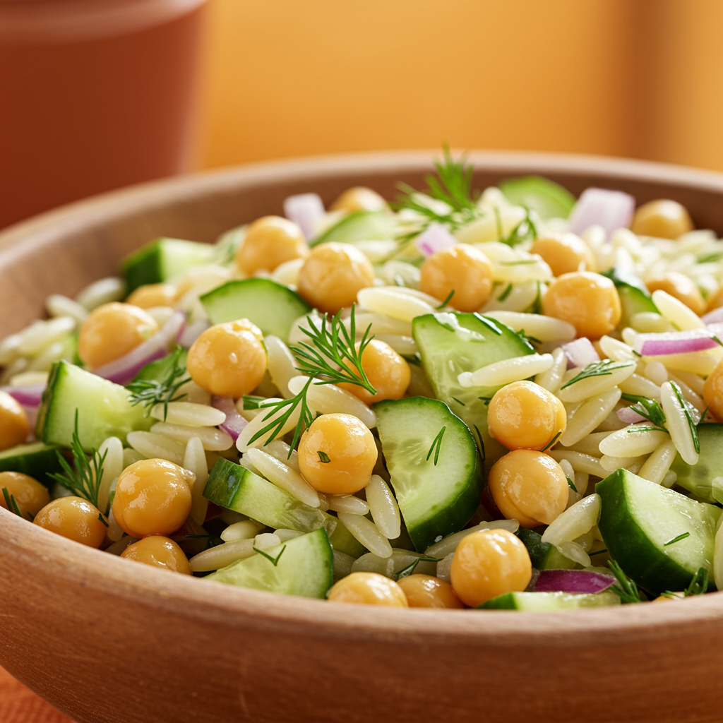 6. Orzo con Limón, Eneldo y Garbanzos