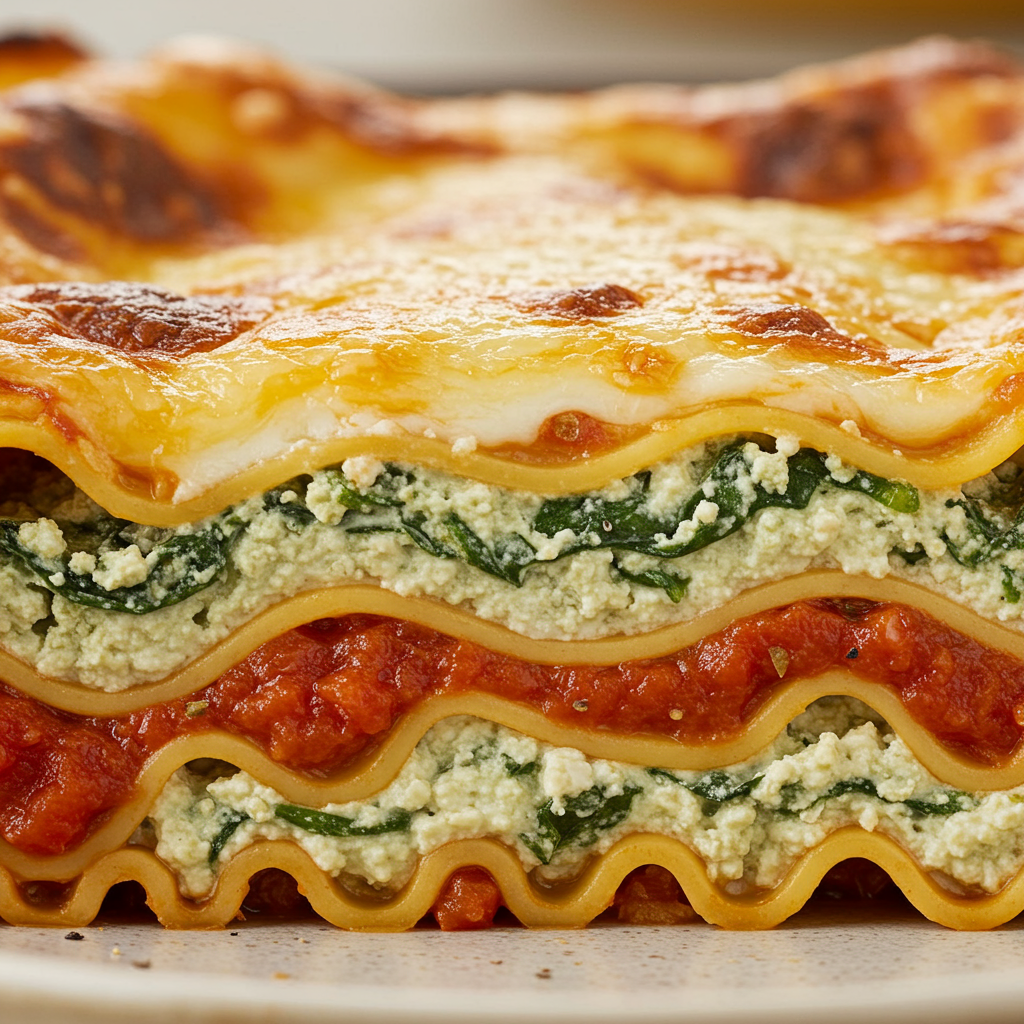 9. Lasaña de “Ricotta” de Tofu