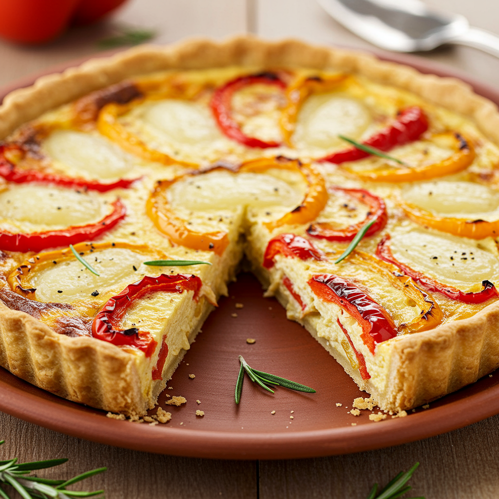 9. Quiche de Pimientos Asados y Manchego