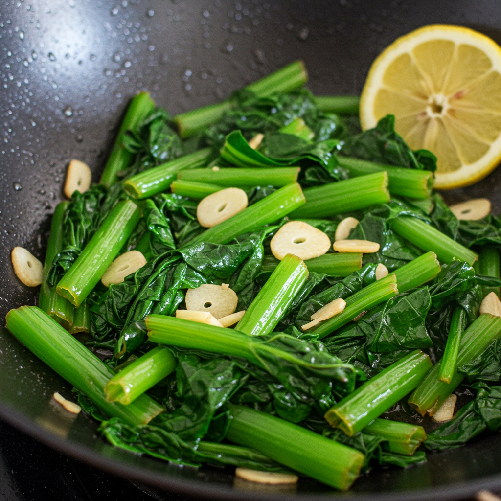 9. Salteado Rápido de Acelgas con Ajo y Limón