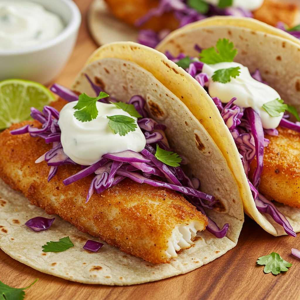 10. Tacos de Pescado con Col Lombarda
