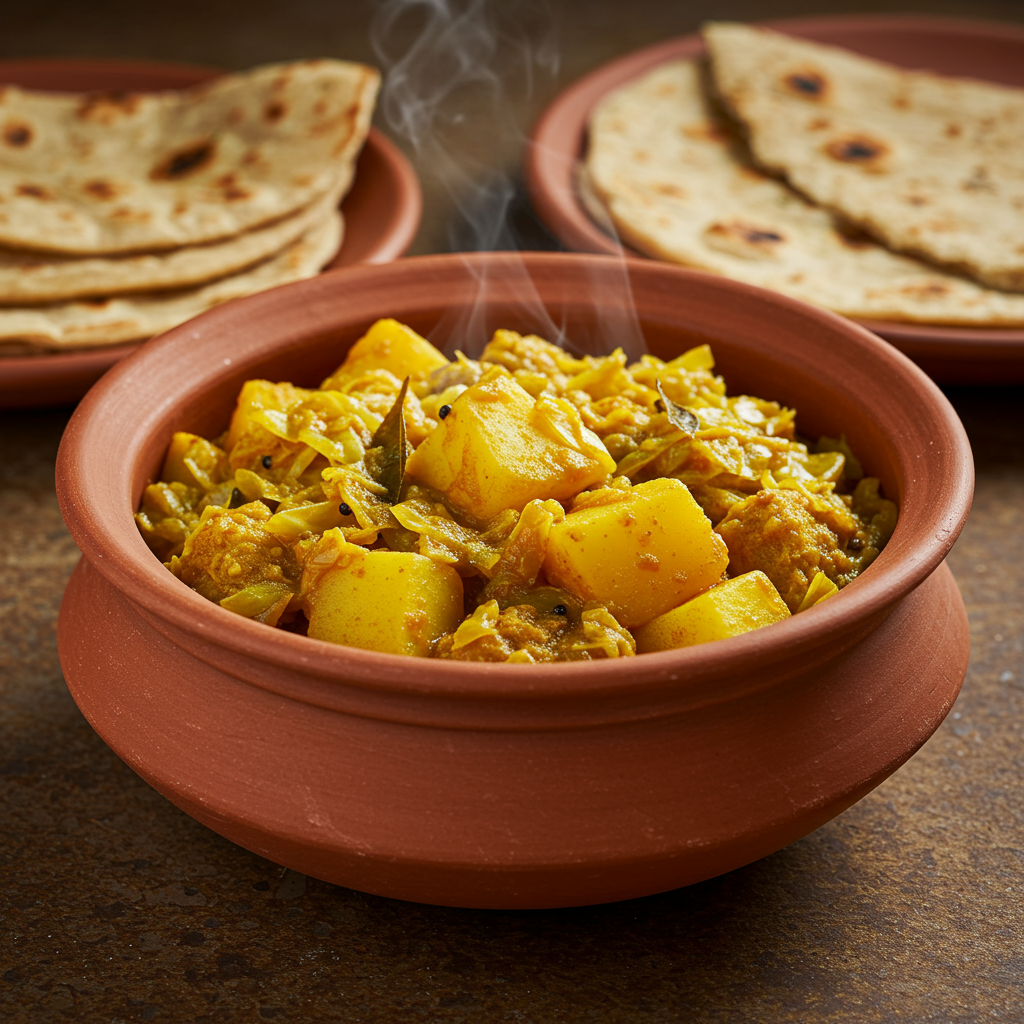 11. Curry de Repollo y Papas (Aloo Patta Gobi)