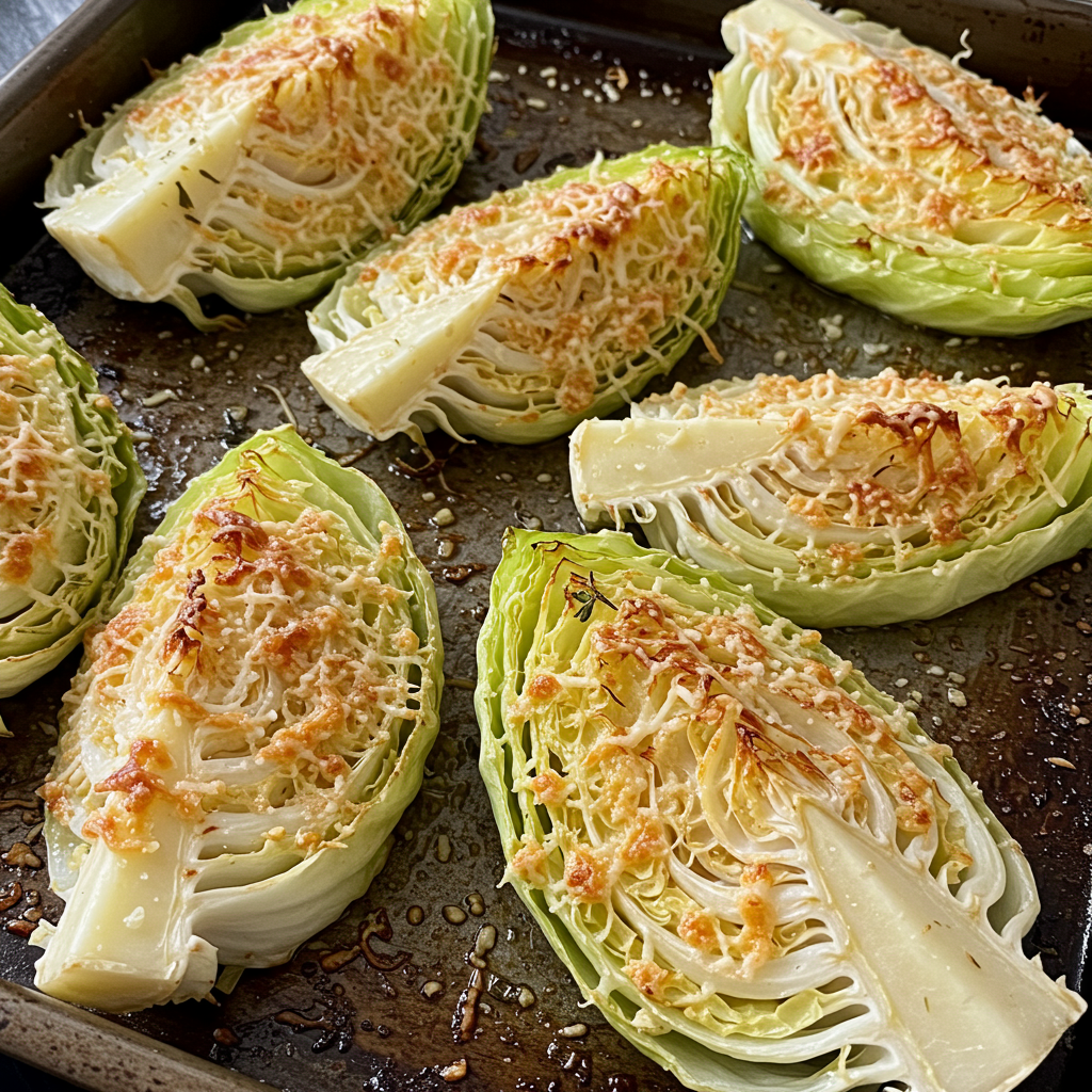 14. “Bistecs” de Repollo con Parmesano