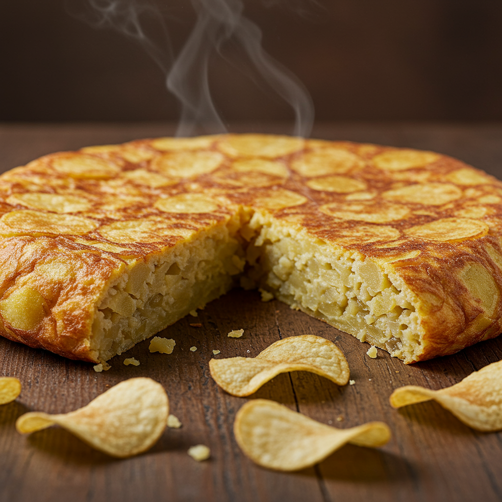 14. Tortilla de Patatas Española (Versión Rápida)