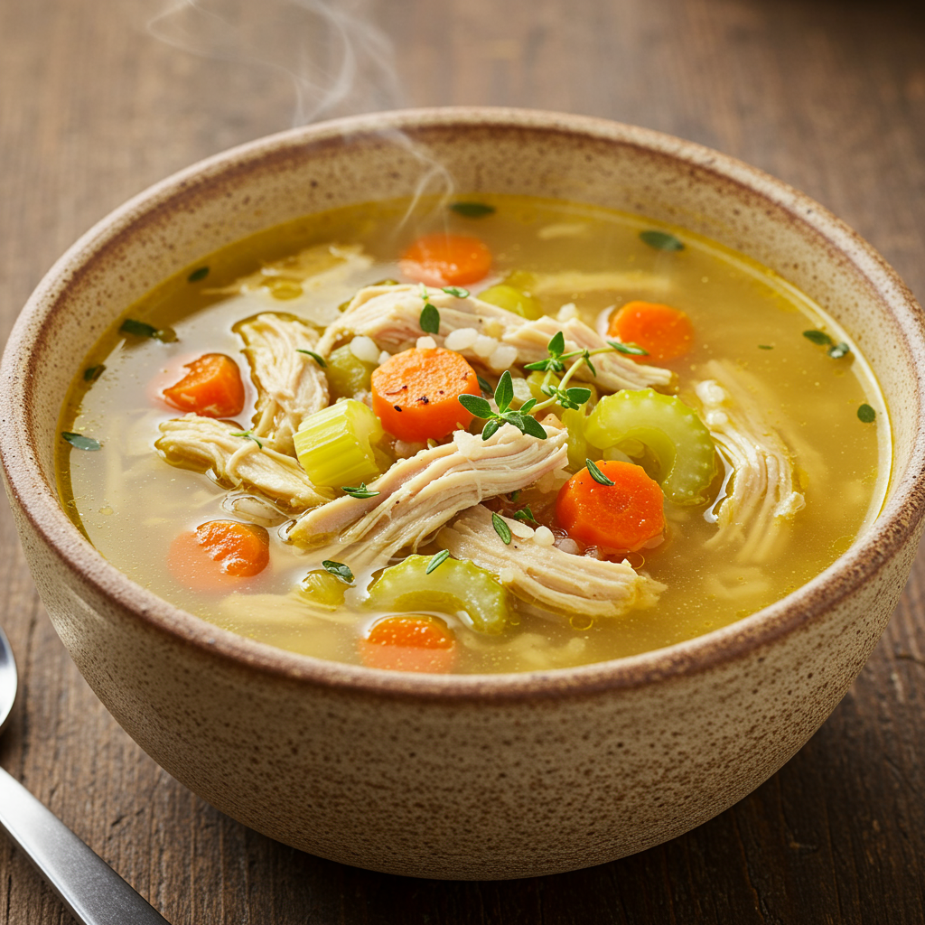 18. Sopa de Arroz con Pollo