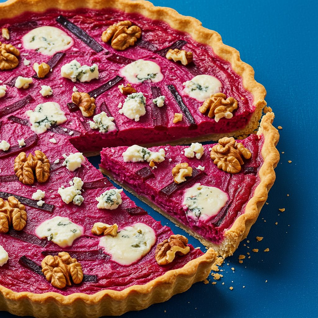 19. Quiche de Remolacha y Queso Azul