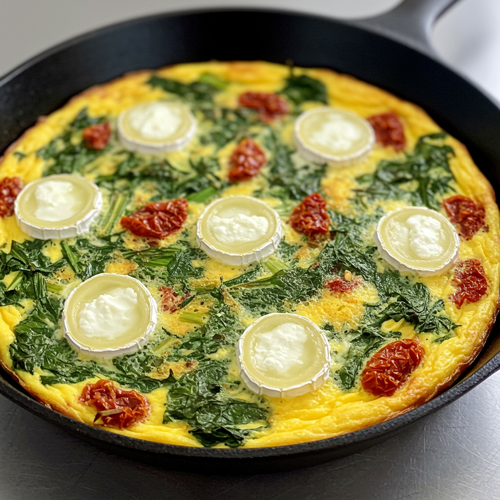 20. Frittata de Acelgas, Tomates Secos y Queso de Cabra