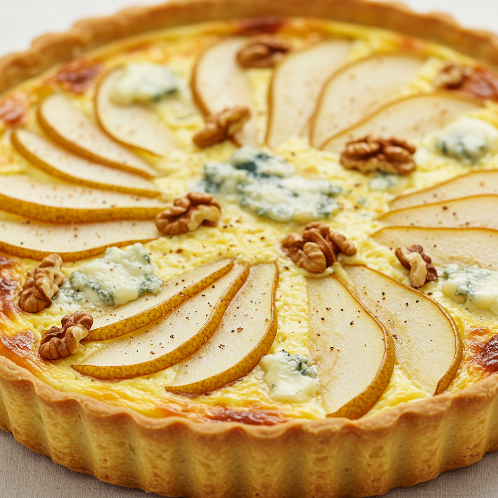24. Quiche de Peras, Nueces y Gorgonzola