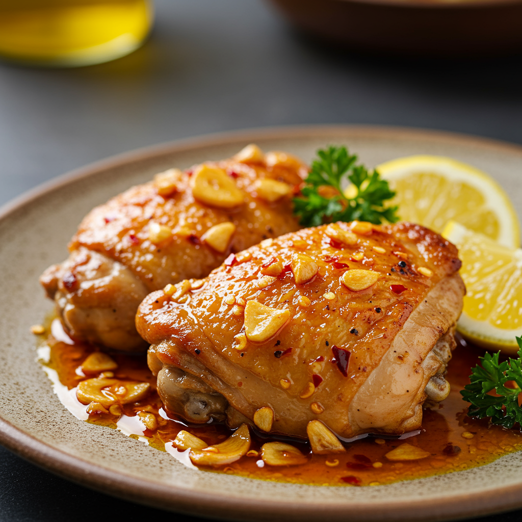 25. Muslitos de Pollo al “Pil-Pil” de Ajo y Guindilla